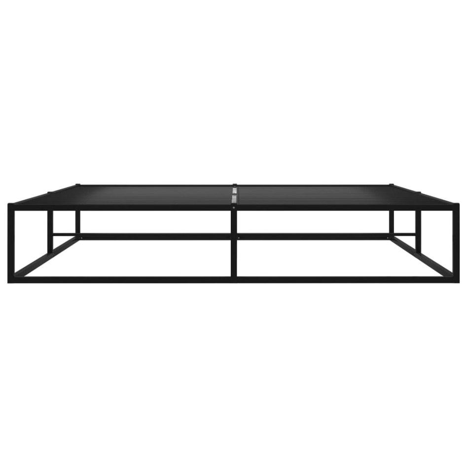 Estructura de cama de metal negra 200x200