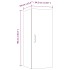 Armario pared madera contrachapada blanco brillo 34,5x34x90