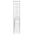 Cesta de gaviones forma de U 2 postes de hierro 140x20x100
