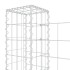 Cesta de gaviones forma de U 2 postes de hierro 140x20x100