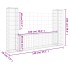 Cesta de gaviones forma de U 2 postes de hierro 140x20x100