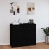 Aparador de madera contrachapada negro 80x33x70