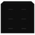Aparador de madera contrachapada negro 80x33x70