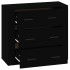 Aparador de madera contrachapada negro 80x33x70