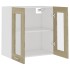 Armario colgante vidrio y madera ingeniería roble 60x31x60