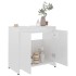Armario de baño madera contrachapada blanco brillo 60x33x61