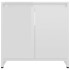 Armario de baño madera contrachapada blanco brillo 60x33x61