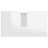Armario de baño madera contrachapada blanco brillo 60x33x61