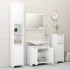 Armario de baño madera contrachapada blanco brillo 60x33x61
