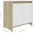Armario de baño madera contrachapada blanco brillo 60x33x61