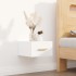 Mesitas de noche de pared 2 uds blanco 35x35x20