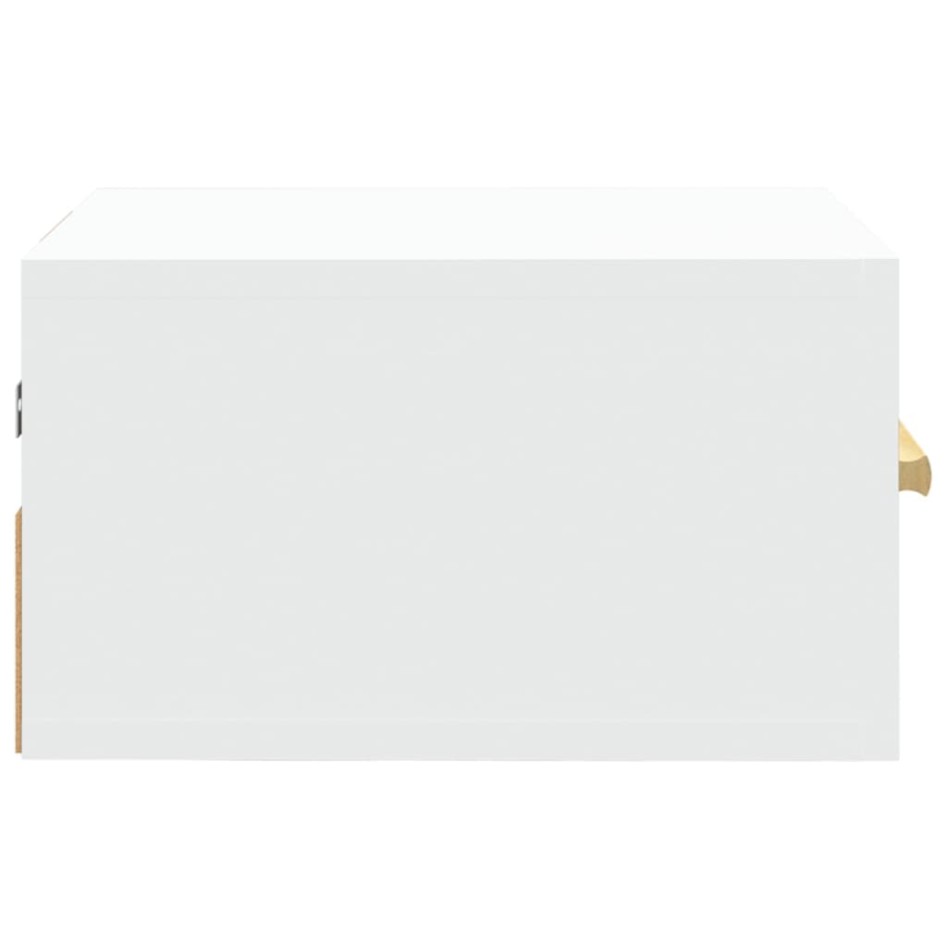 Mesitas de noche de pared 2 uds blanco 35x35x20