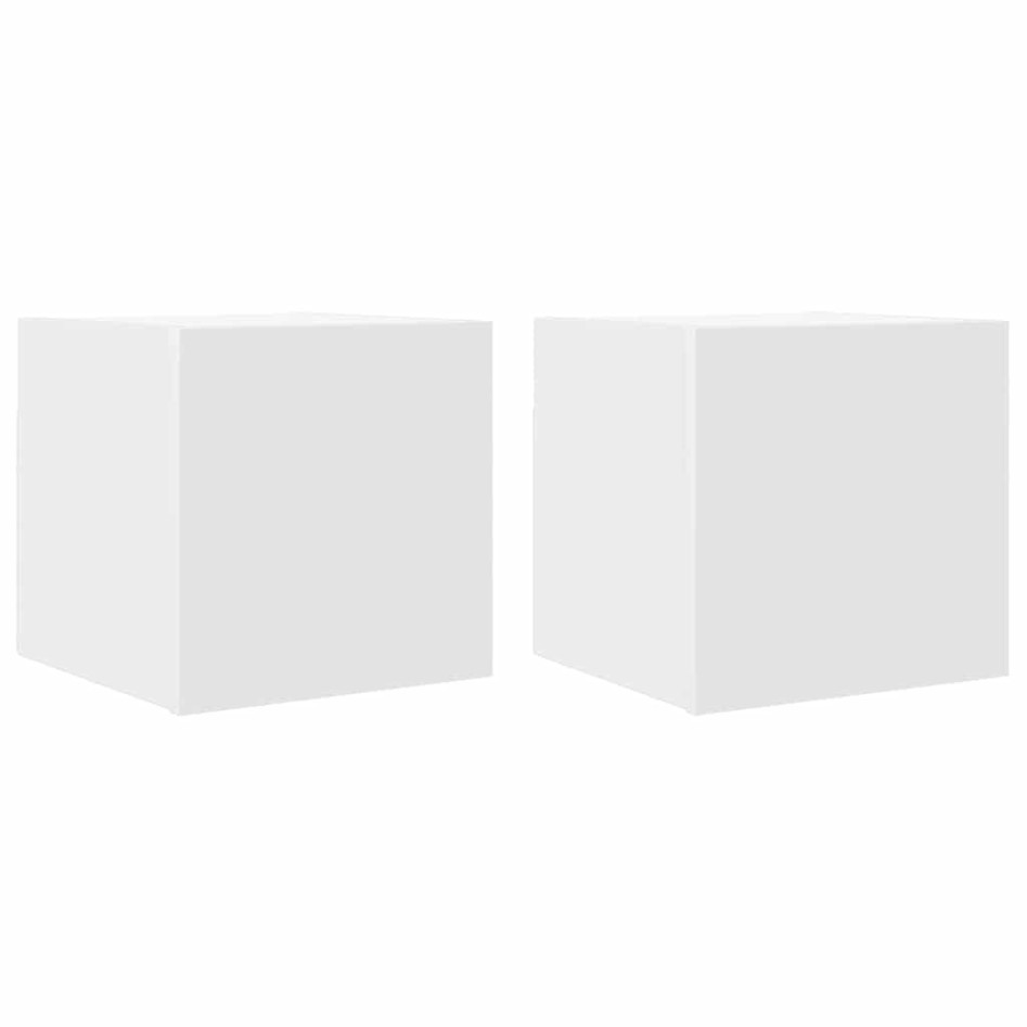 Muebles de pared para TV 2 uds blanco 30,5x30x30