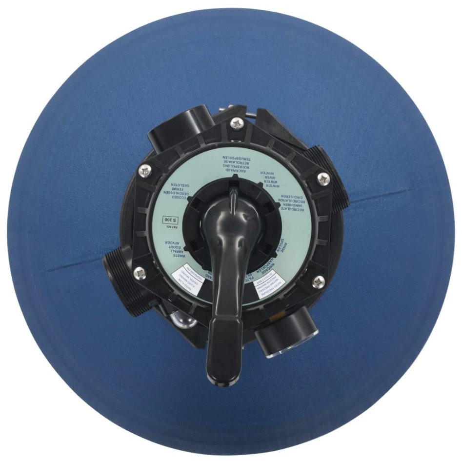 Filtro de arena de piscina válvula de 6 posiciones azul 560