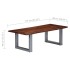 Mesa de centro borde natural madera maciza acacia 115x60x40