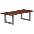 Mesa de centro borde natural madera maciza acacia 115x60x40