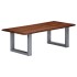 Mesa de centro borde natural madera maciza acacia 115x60x40