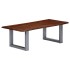 Mesa de centro borde natural madera maciza acacia 115x60x40