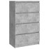 Aparador de madera contrachapada gris hormigón 60x35x98,5