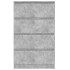 Aparador de madera contrachapada gris hormigón 60x35x98,5