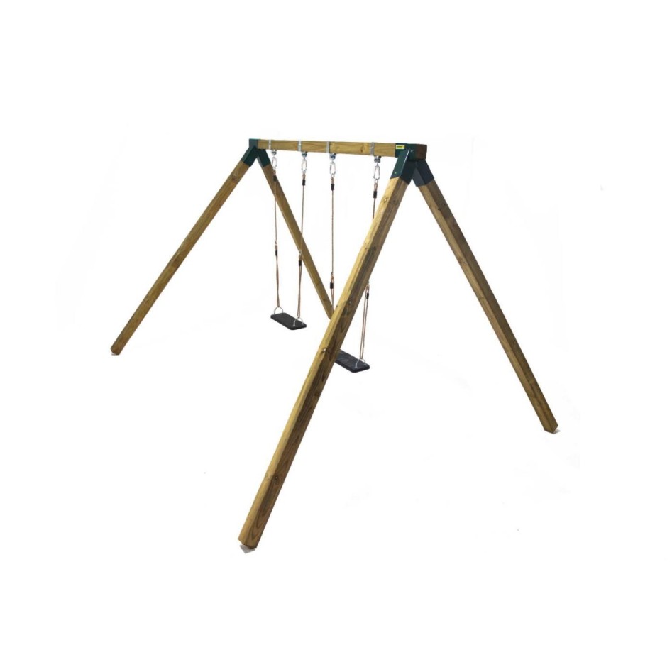 Columpio Doble Karai Deluxe Asientos Con Cuerdas