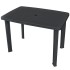 Mesa de jardín plástico gris antracita 101x68x72
