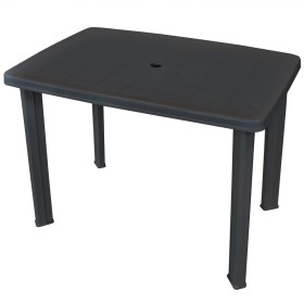 Mesa de jardín plástico gris antracita 101x68x72