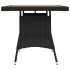 Mesa de jardín ratán sintético y acacia maciza negro