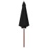 Sombrilla de jardín con palo de madera negro 300x258