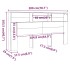 Mueble cabecero blanco brillante 200x19x103,5