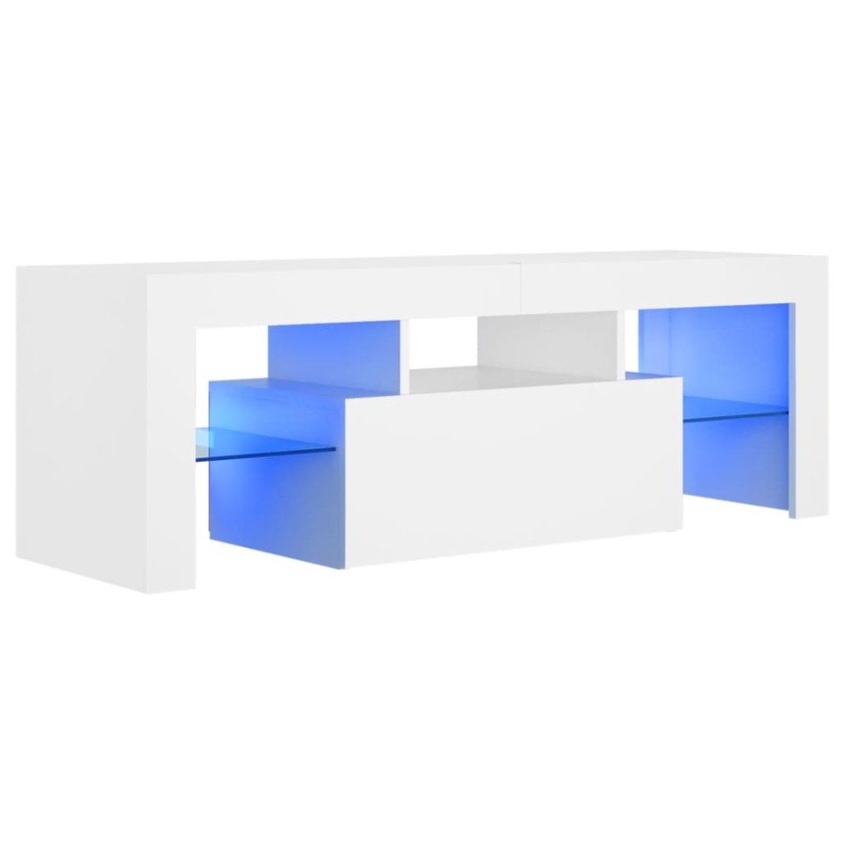 Mueble para TV con luces LED blanco 120x35x40