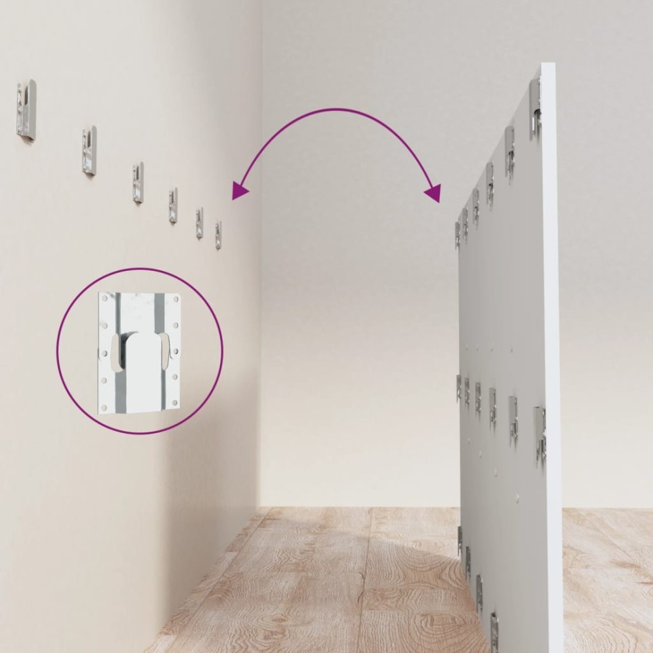 Cabecero de cama madera contrachapada blanco 200x1,5x80