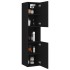 Armario de baño madera contrachapada negro 30x30x130