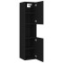 Armario de baño madera contrachapada negro 30x30x130