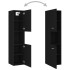 Armario de baño madera contrachapada negro 30x30x130