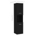 Armario de baño madera contrachapada negro 30x30x130