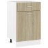 Armario inferior madera ingeniería roble ahumado 50x46x81,5