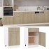 Armario inferior madera ingeniería roble ahumado 50x46x81,5