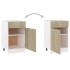 Armario inferior madera ingeniería roble ahumado 50x46x81,5