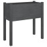 Jardineras 2 uds madera maciza de pino gris 70x31x70