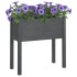 Jardineras 2 uds madera maciza de pino gris 70x31x70
