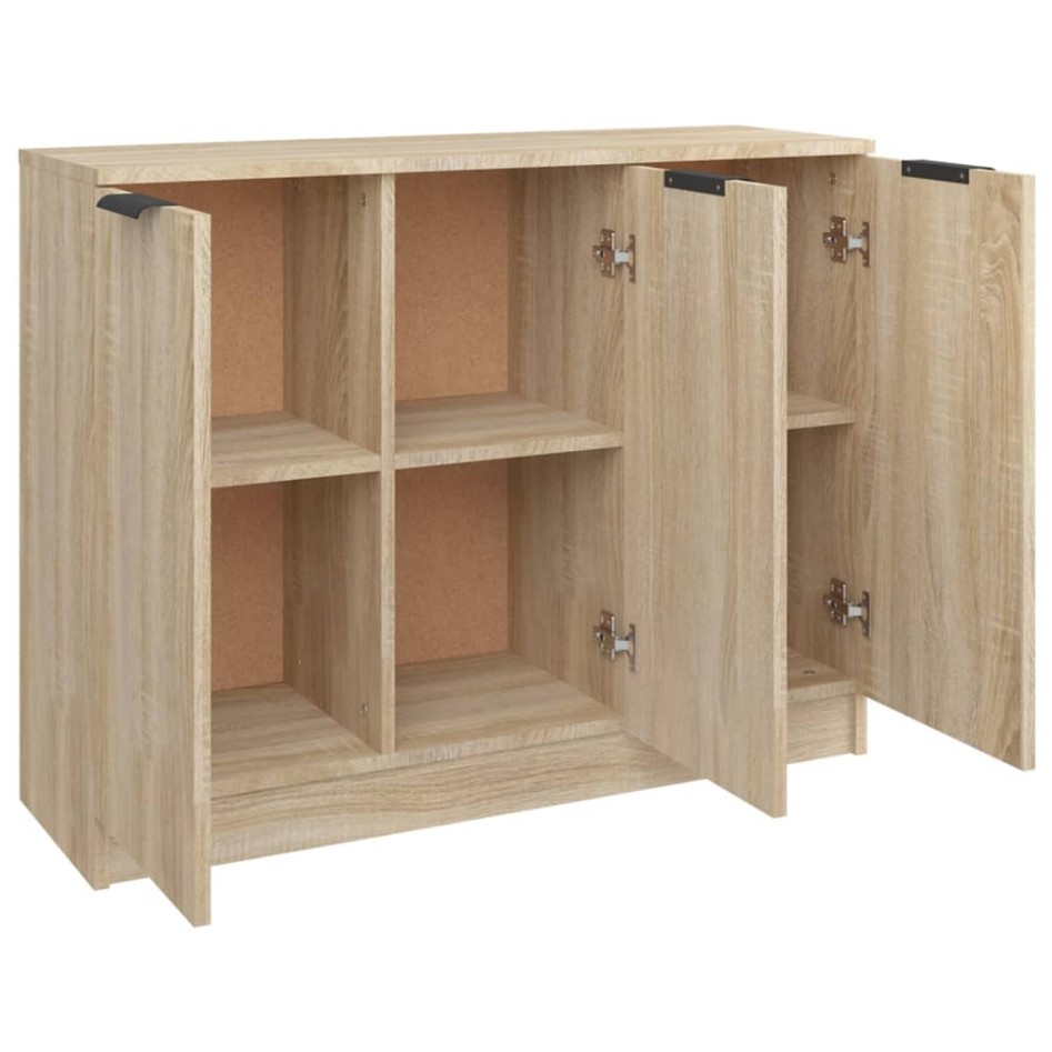 Aparador de madera contrachapada roble Sonoma 90,5x30x70
