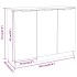 Aparador de madera contrachapada roble Sonoma 90,5x30x70