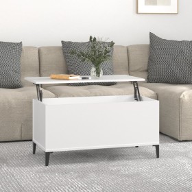 Mesa de centro madera contrachapada blanco 90x44,5x45