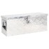 Caja de almacenaje de aluminio plateado 60x23,5x23