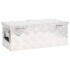 Caja de almacenaje de aluminio plateado 60x23,5x23