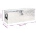 Caja de almacenaje de aluminio plateado 60x23,5x23