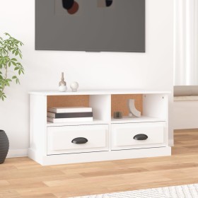 Mueble para TV madera contrachapada blanco 93x35,5x45