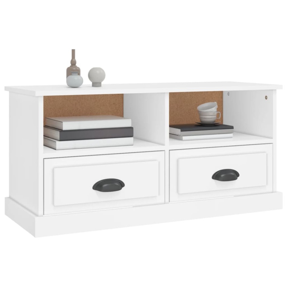 Mueble para TV madera contrachapada blanco 93x35,5x45