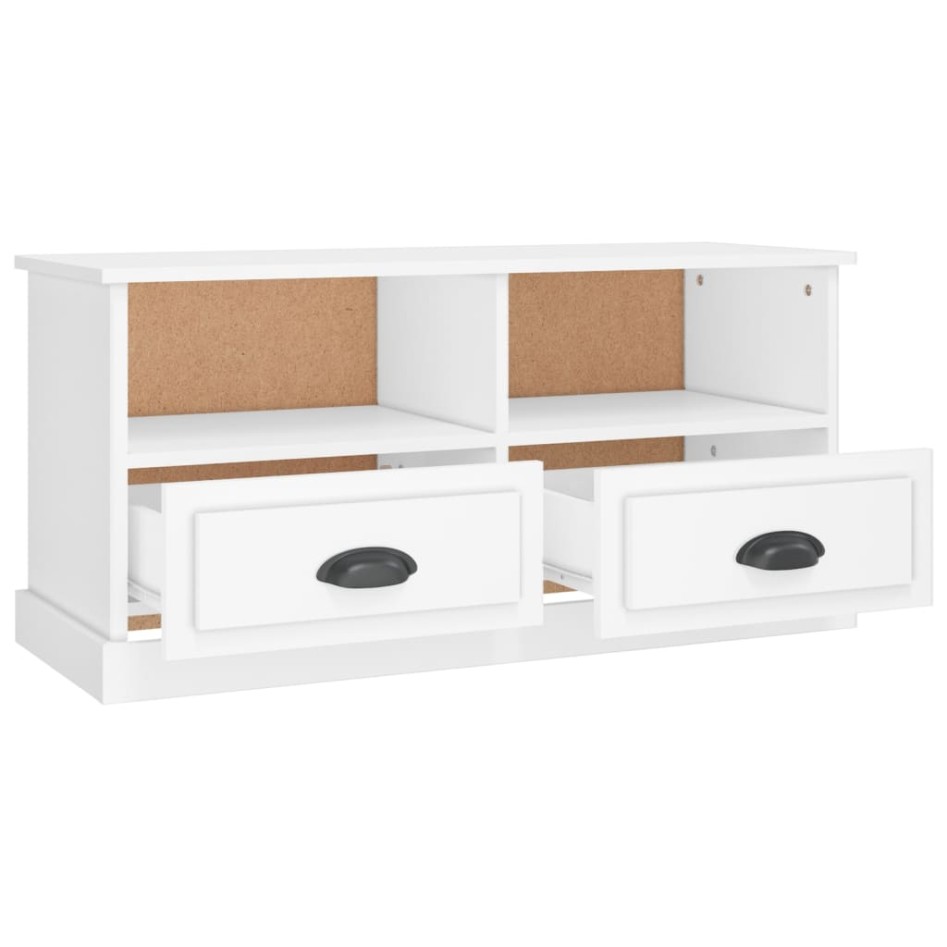 Mueble para TV madera contrachapada blanco 93x35,5x45